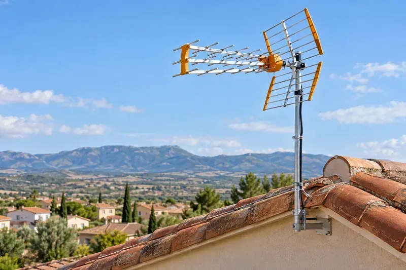 Antena TDT instalada en una vivienda en Sigüenza