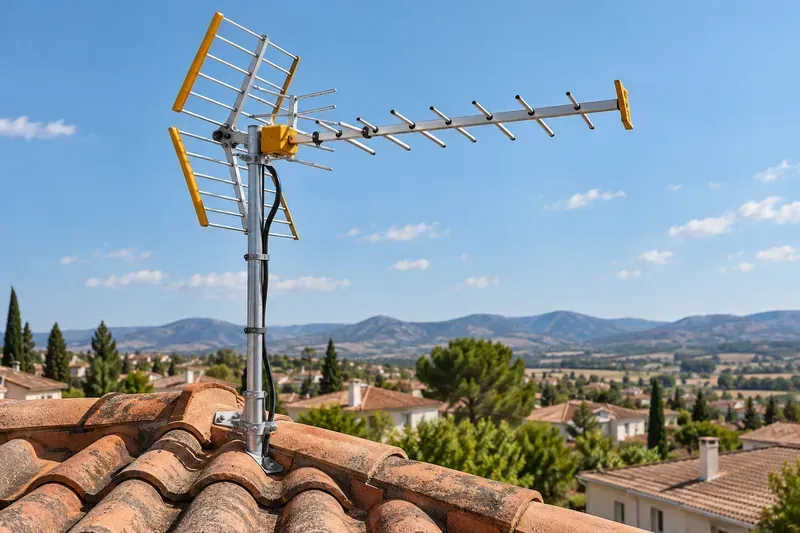 Antena TDT instalada en una vivienda en Torrejón del Rey