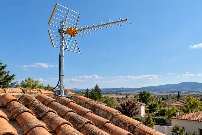 Antena TDT instalada en una vivienda en Villanueva de la Torre