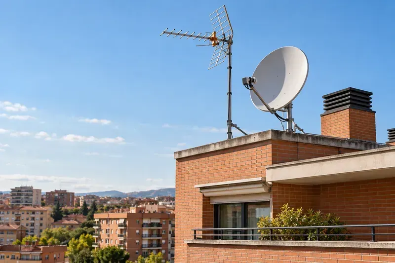 Sistema de antenas comunitarias en Yebes