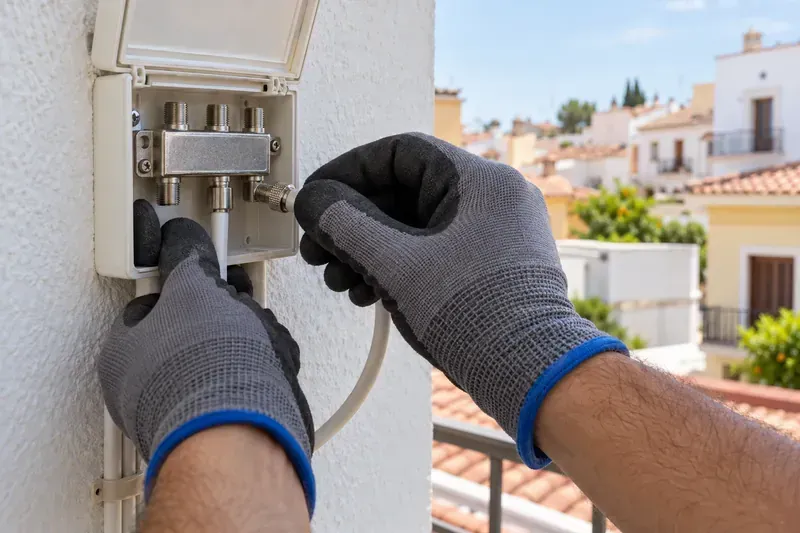 Reparación de un conector coaxial