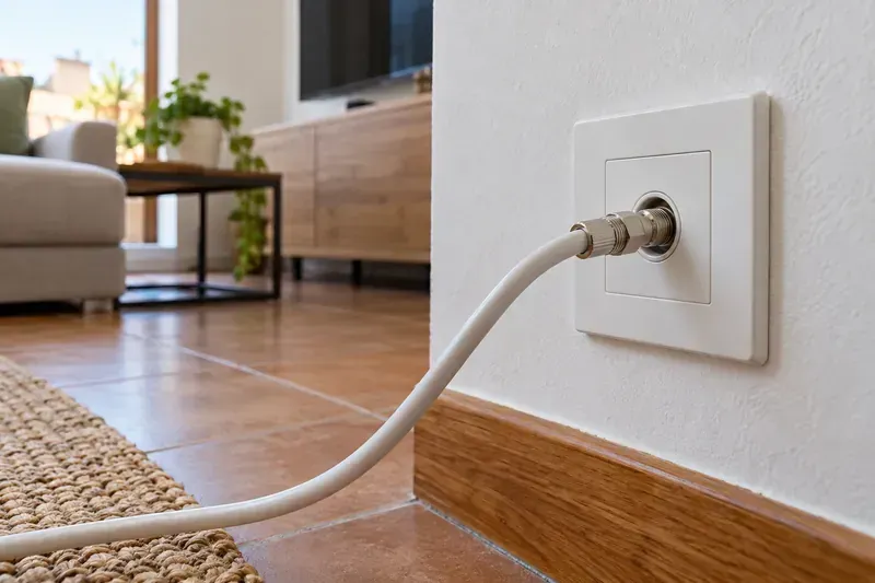 Toma de televisión de una vivienda