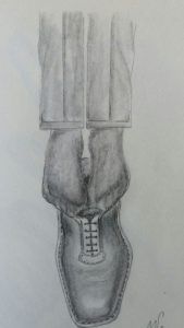 Dibujo a lápiz de la parte inferior 