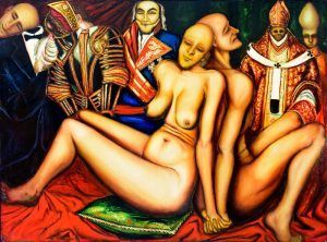 Figuras desnudas reclinadas