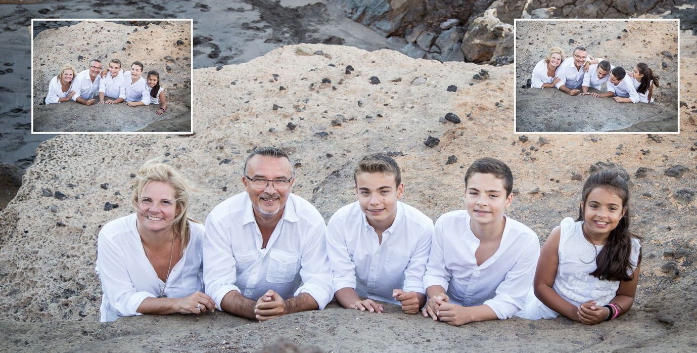 sesion fotografica familiar originales tenerife en exteriores playa