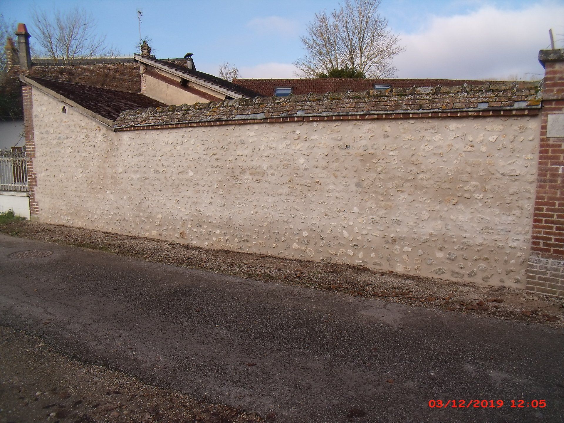 Mur en brique rénové