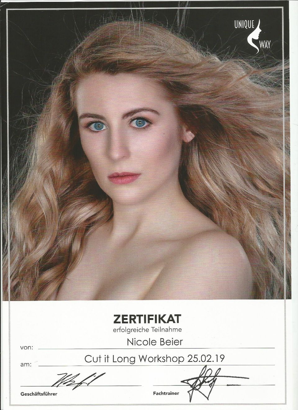 Nicoletta Frisuren – Zertifikat
