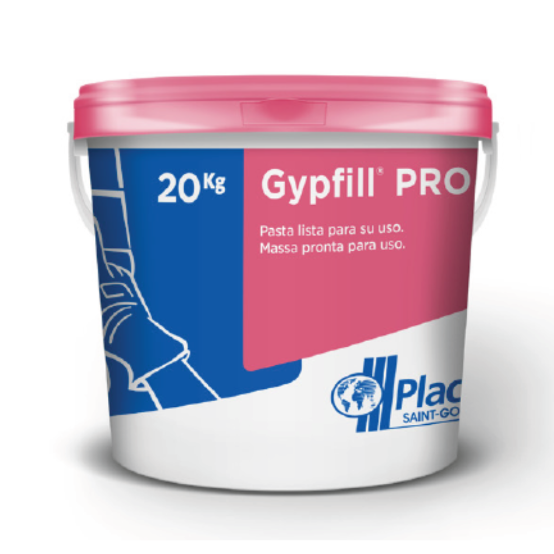 Um balde de tinta gypfill pro com tampa rosa