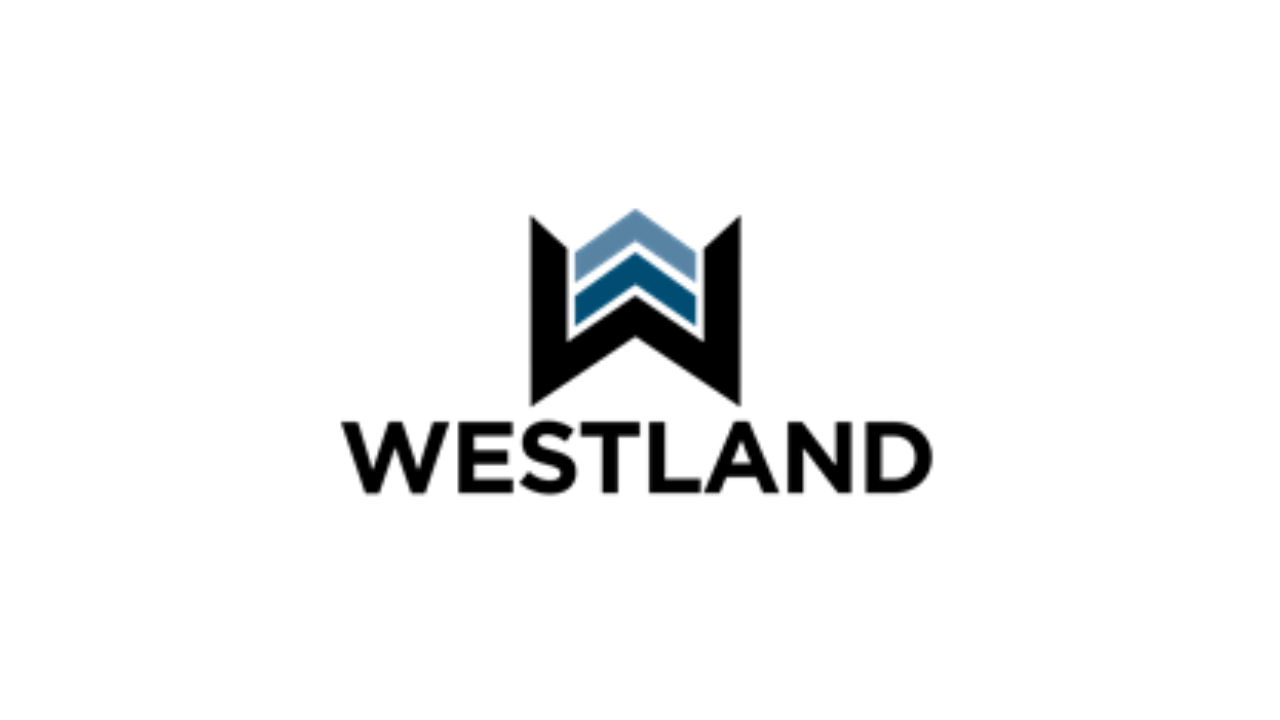 Um logotipo da Westland é mostrado em um fundo branco.
