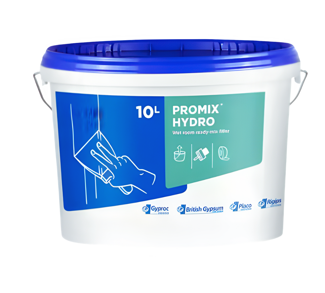 Um balde de tinta promix hydro com tampa azul