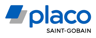 Um logotipo placo saint gobain em um fundo branco