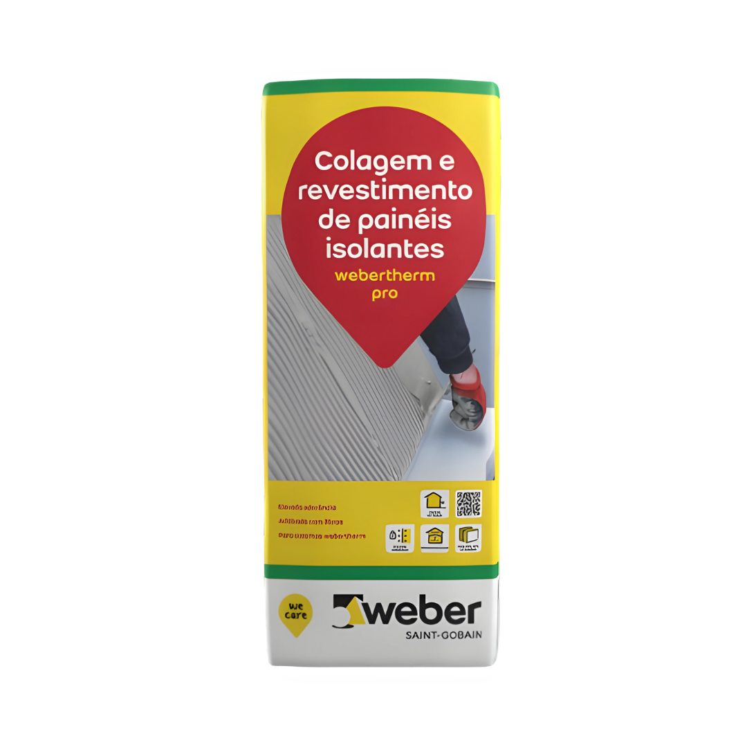 A box of weber colagem e revestimento de painéis isolantes
