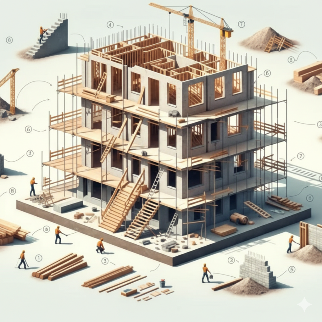 Maison à étages en maquette