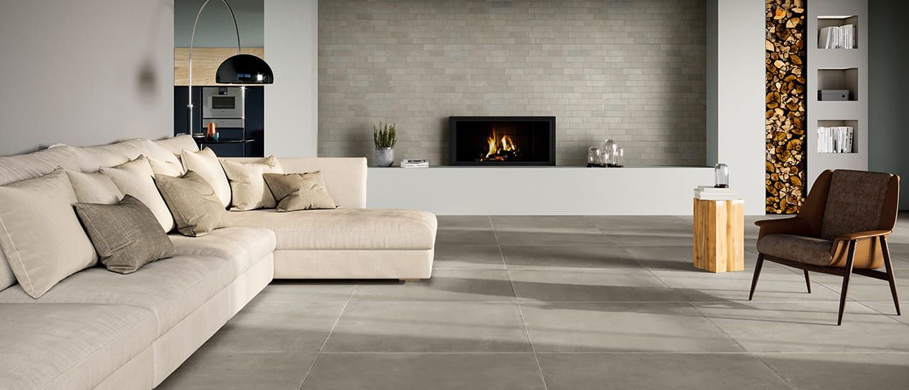 Carrelage à effet béton grand format, La Ciotat, Aubagne, St Cyr-sur-mer, Six-four les plages.