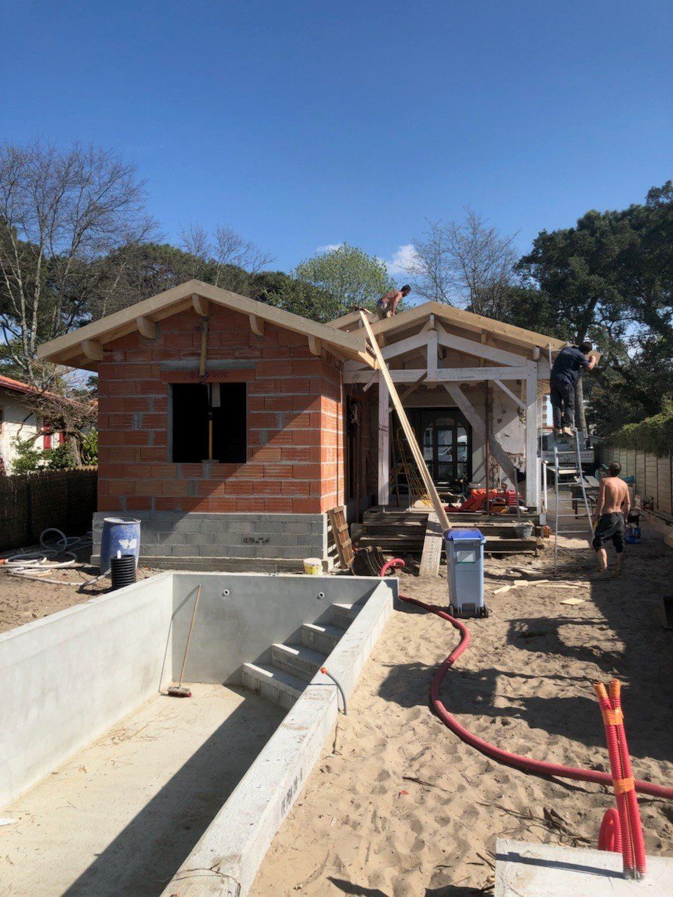 Photo de la construction d'une maison par VD