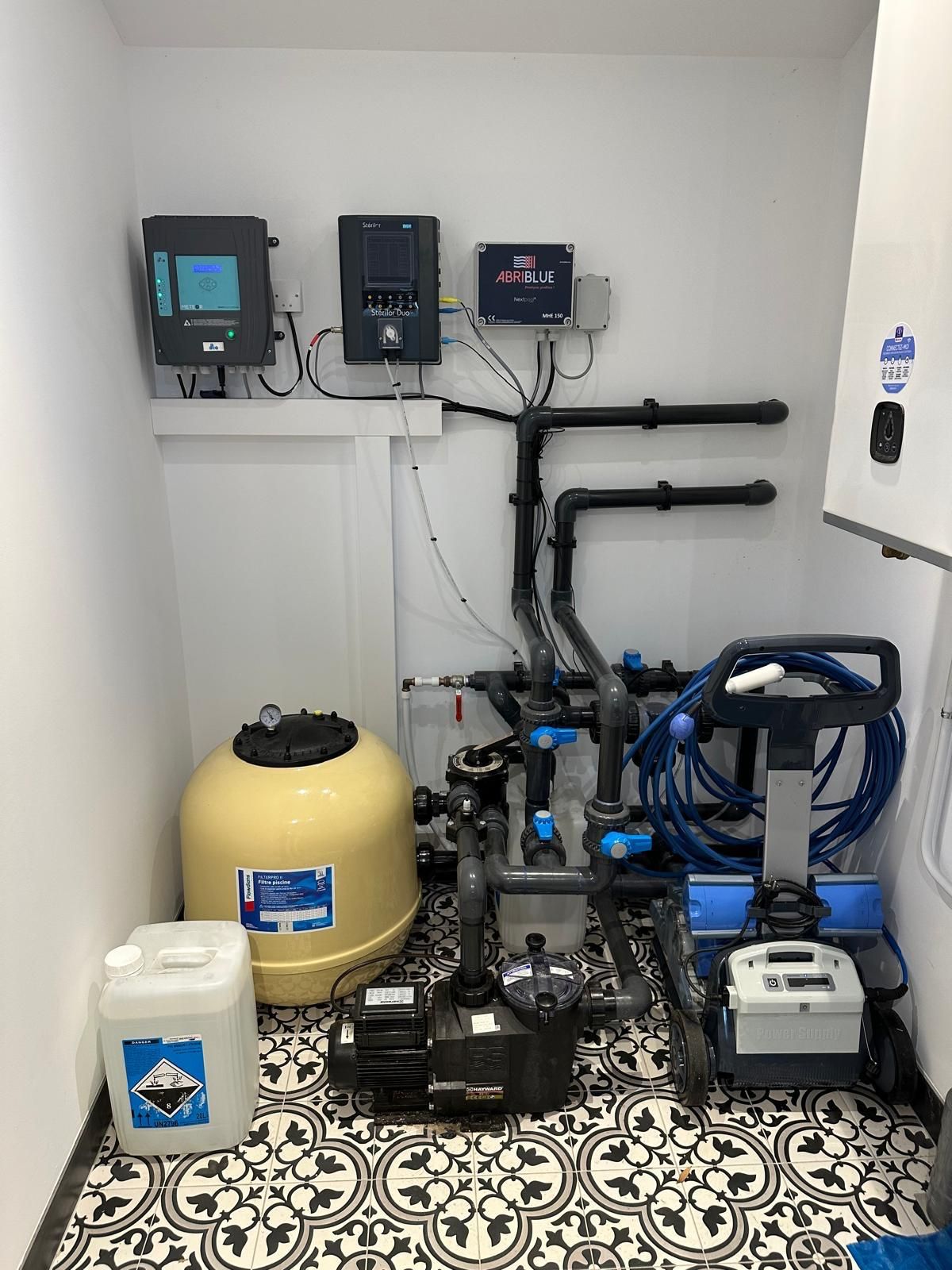 Système de chauffage au gaz en cours de fonctionnement