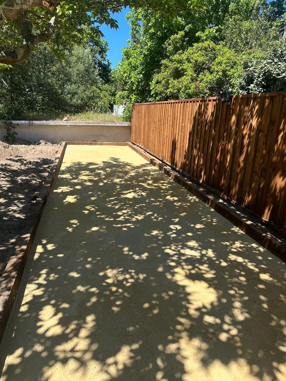 Installation d'un terrain de pétanque