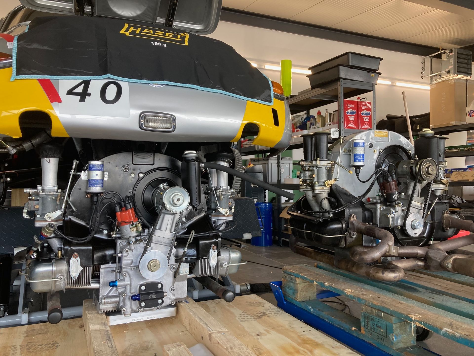 Vue intérieure d'un garage