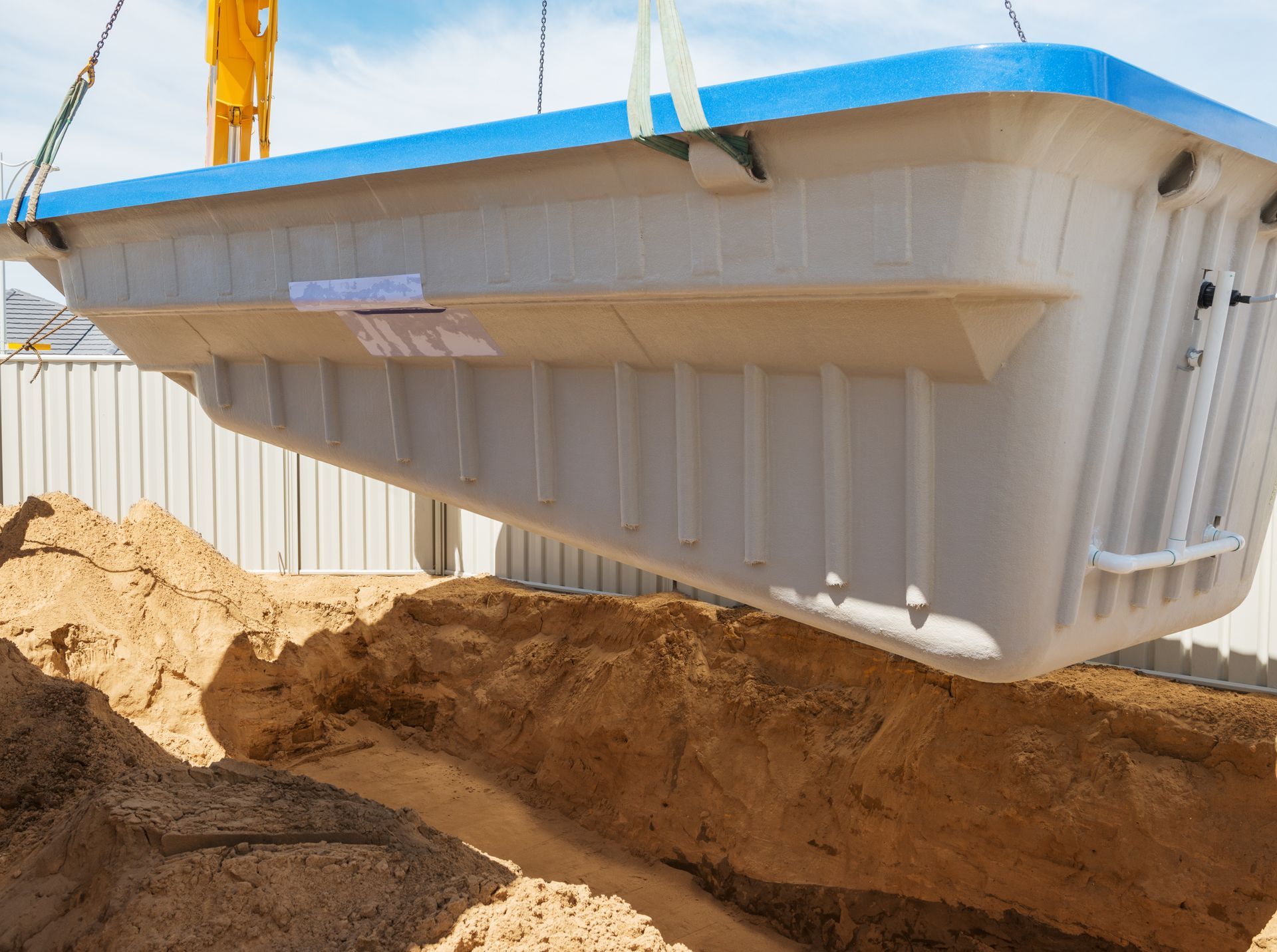 Installation d'une piscine dans le sol