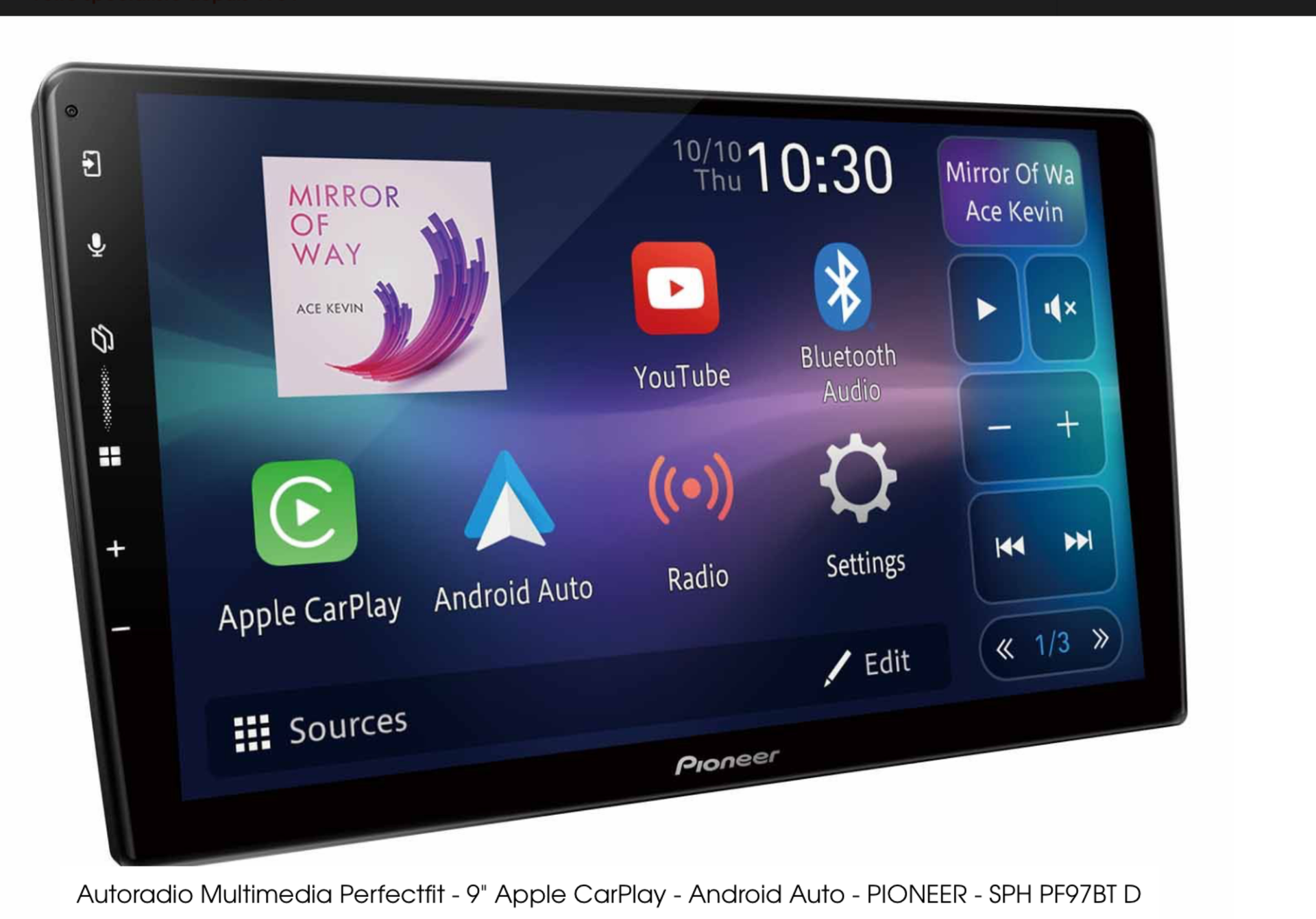 Autoradio multimédia avec un écran de 9'