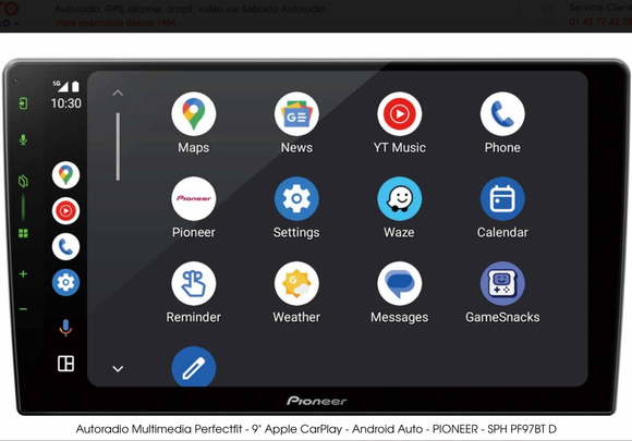 Autoradio multimédia compatible avec Android Auto