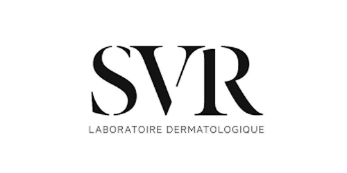 Logo SVR Laboratoire Dermatologique in nero su sfondo bianco