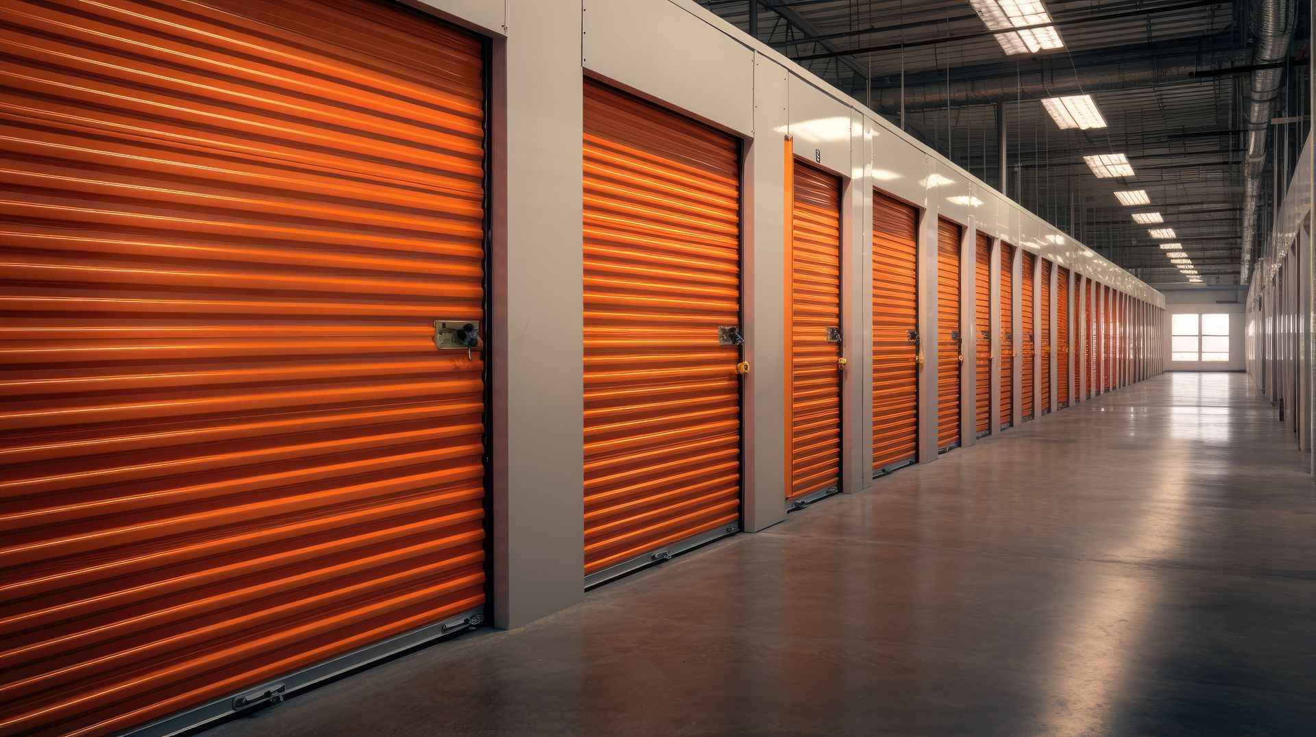 Des boxs de stockage orange