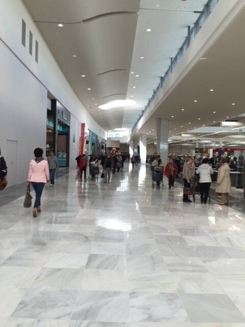 Pose de marbre centre commercial
