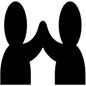 Icon zwei Personen klatschen ab