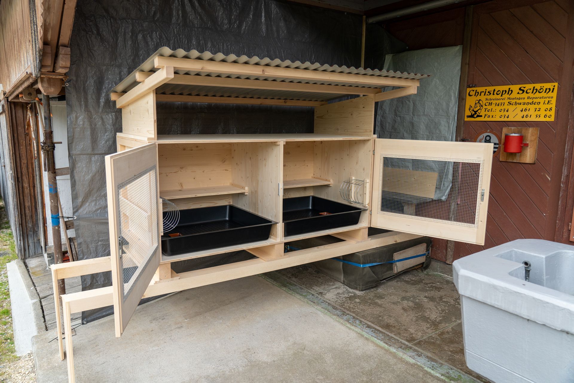 Stall für Kaninchen