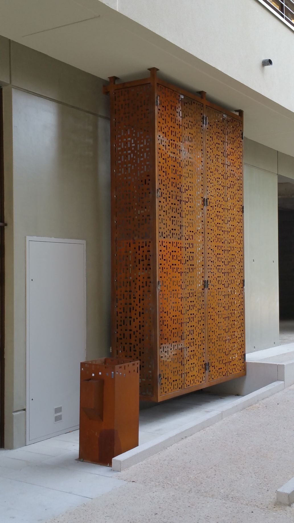 Décoration en acier Corten découpé au laser