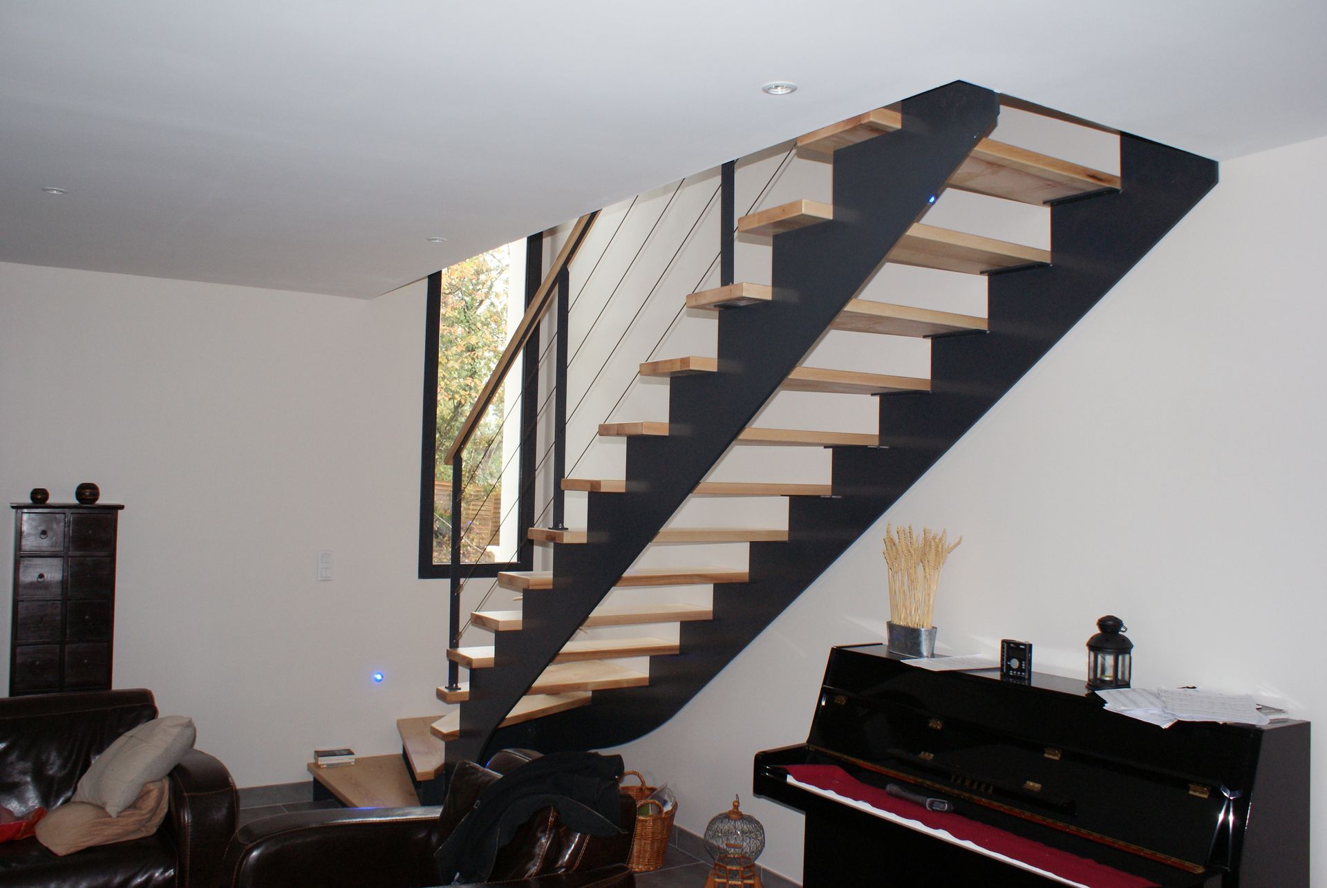 Escaliers en bois et aluminium