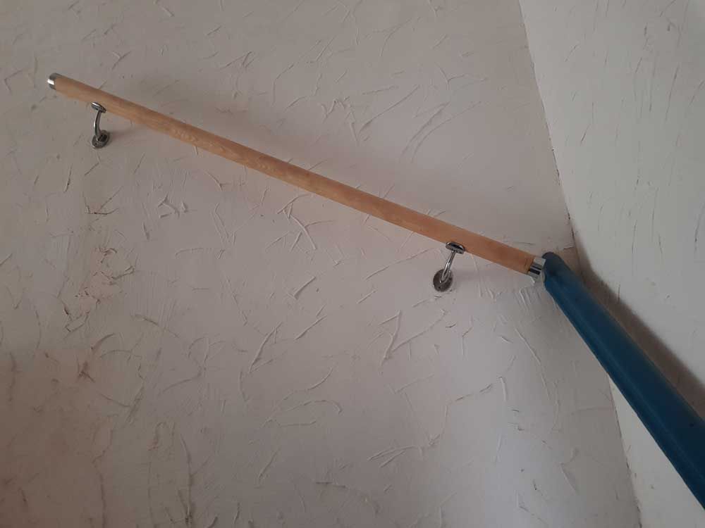 Rampe d'escalier en bois