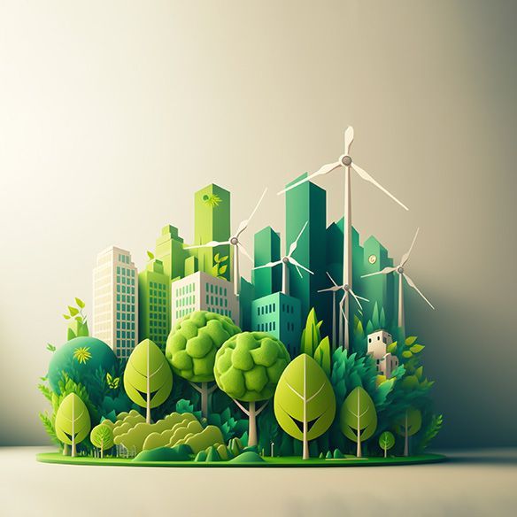 Illustration d'une ville verte