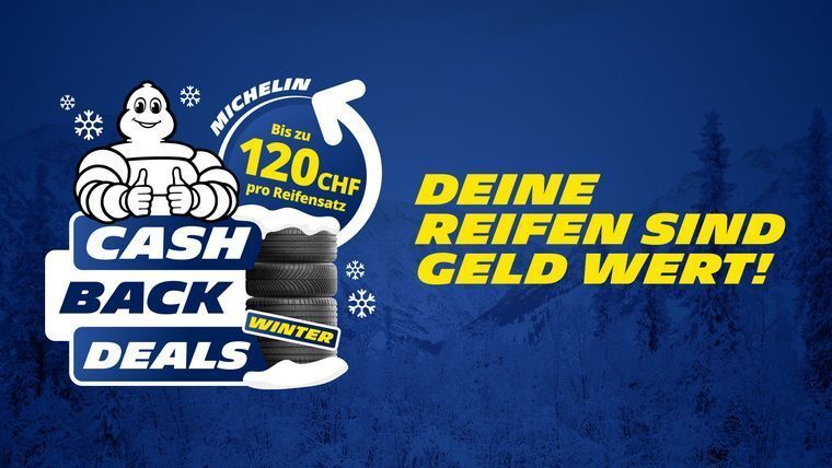 A blue sign that says jeder reifen ein gewinn