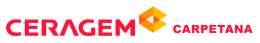 Logotipo de CERAGEM Carpetana en rojo y naranja sobre fondo blanco.