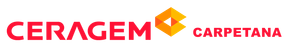 Logotipo de CERAGEM Carpetana en rojo y naranja sobre fondo blanco.