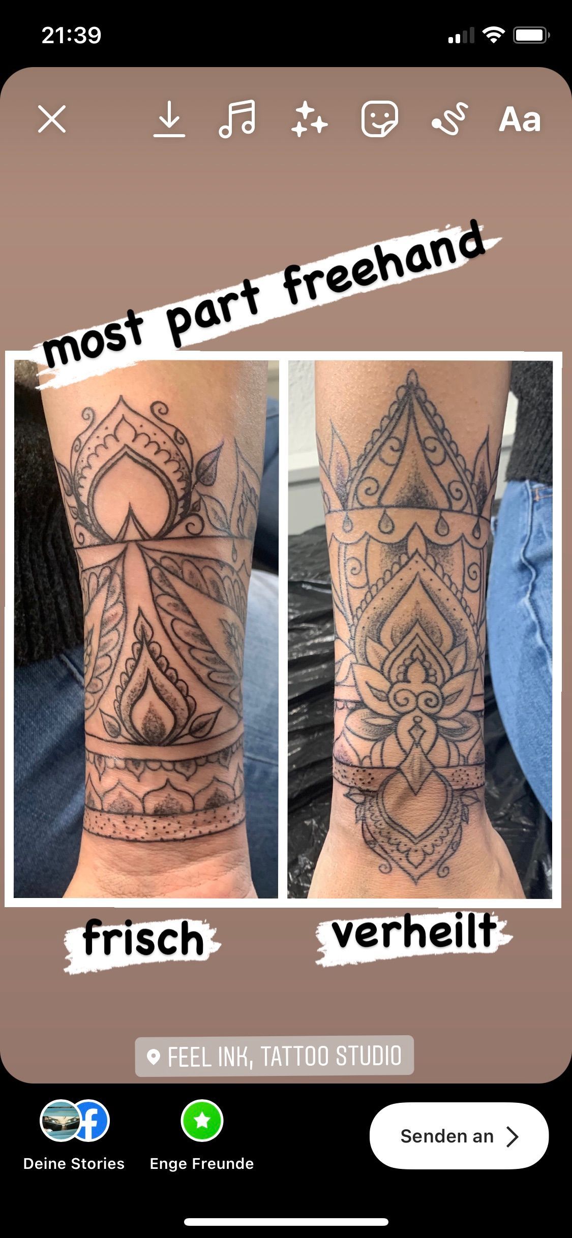 Photorealistisches Tattoo - Feel Ink Tattoo Studio - Urdorf