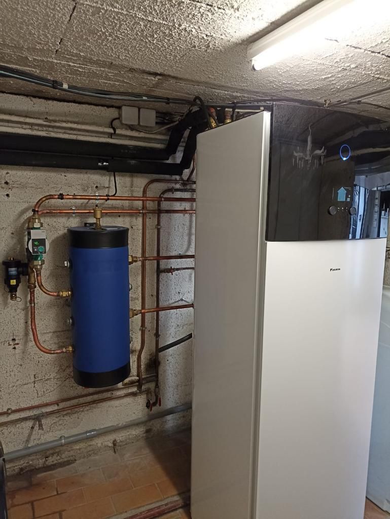 Pompe à chaleur air/eau installée chez un particulier