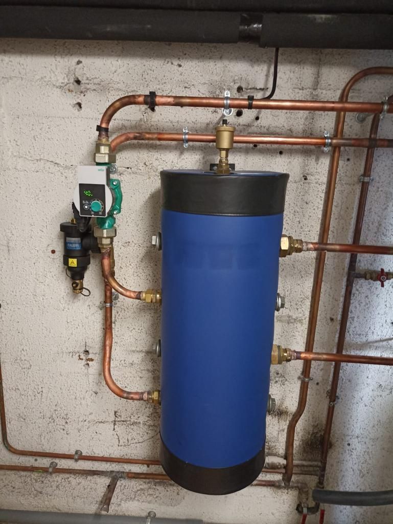 Photographie de la pompe à chaleur air/eau installée chez un particulier