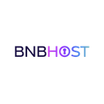BNBHOST logo with a lock icon between 