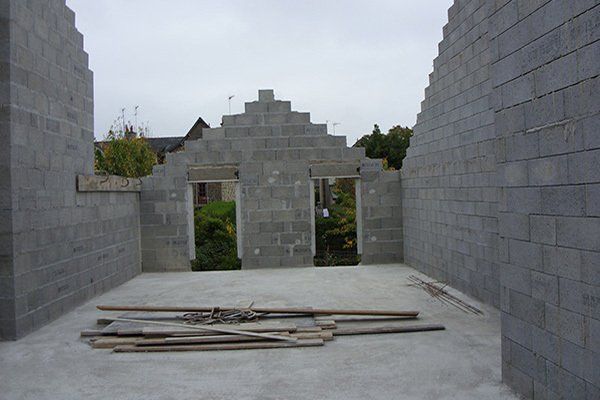 Construction d'un mur porteur