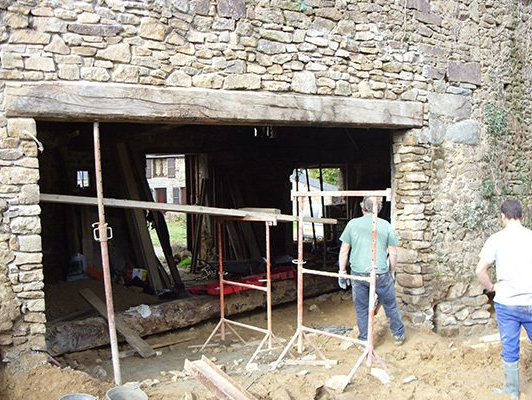 Construction d'un mur