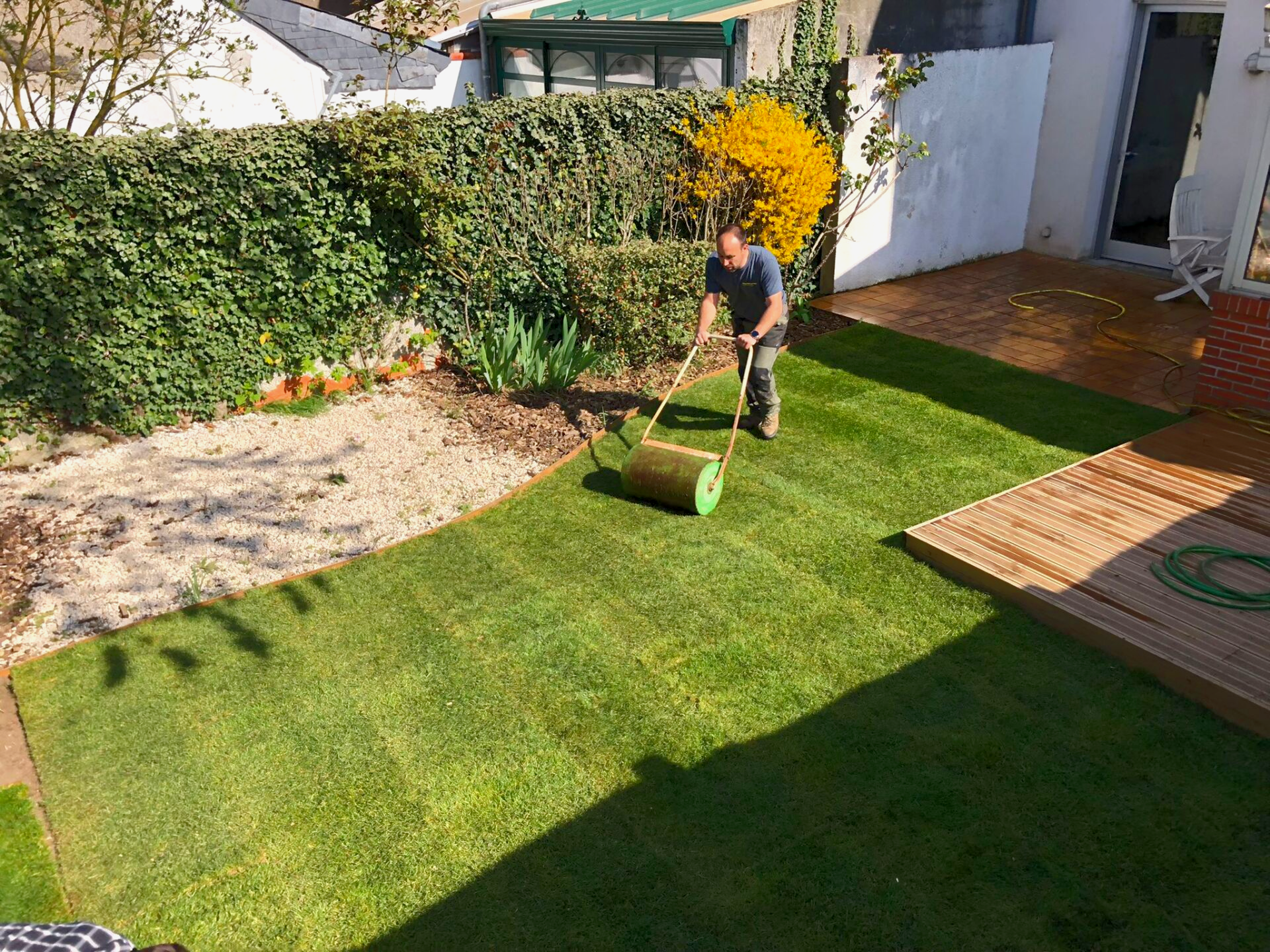 Réalisation gazon de placage