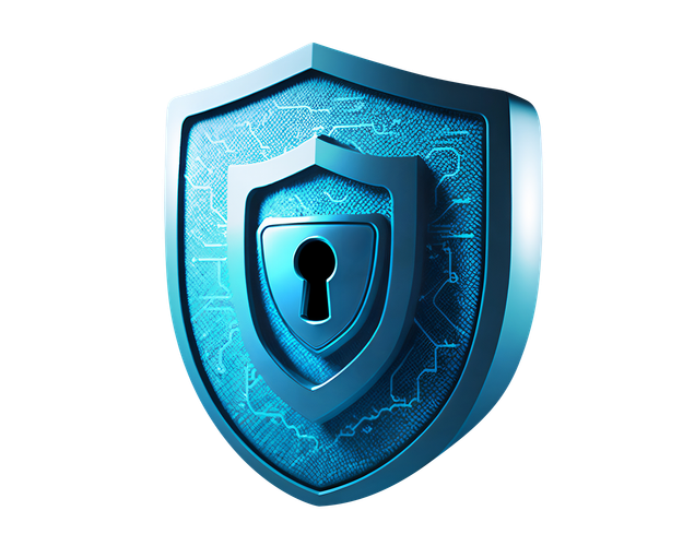 Blason 3D avec une serrure