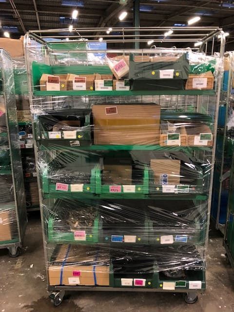 Inventaire protégé par du film transparent