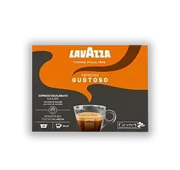 Una caja de cápsulas de café Lavazza espresso gustosi
