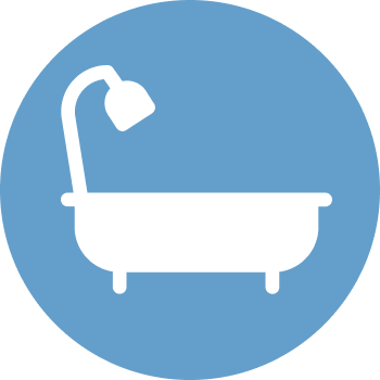 Picto d'une baignoire pour représenter l'installation de salle de bains