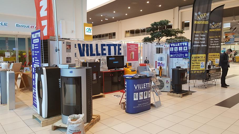 Stand de vente d'électroménager de l'entreprise Villette