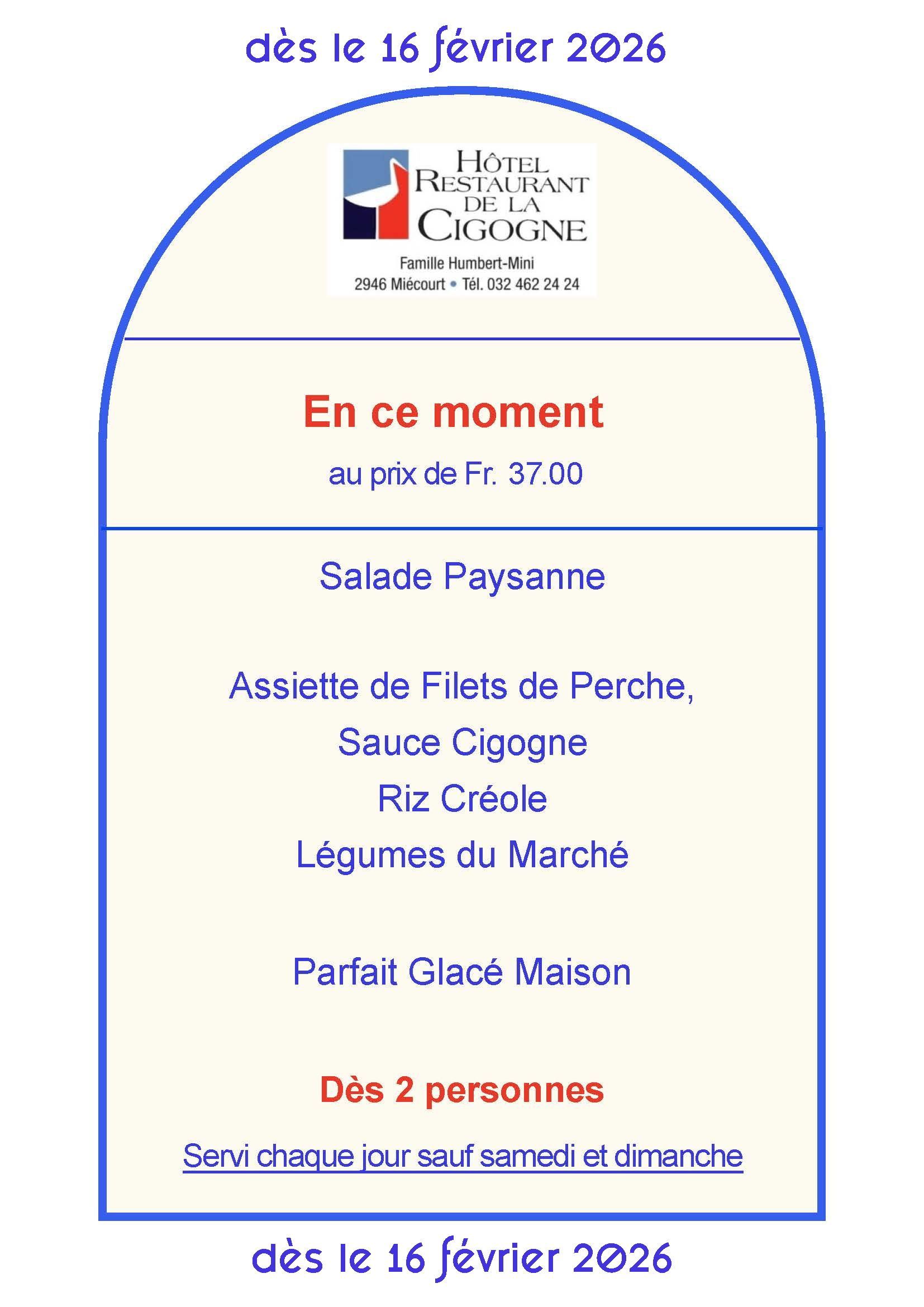 Menu de Pâques 2024